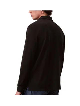 Polo Manches longues Noir Foncé Homme Calvin Klein Casual Pique 2