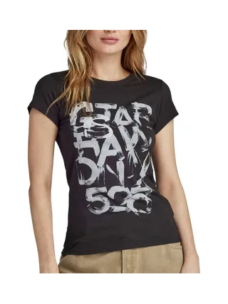 T-shirt Noir Femme G-Star Raw D24714 1
