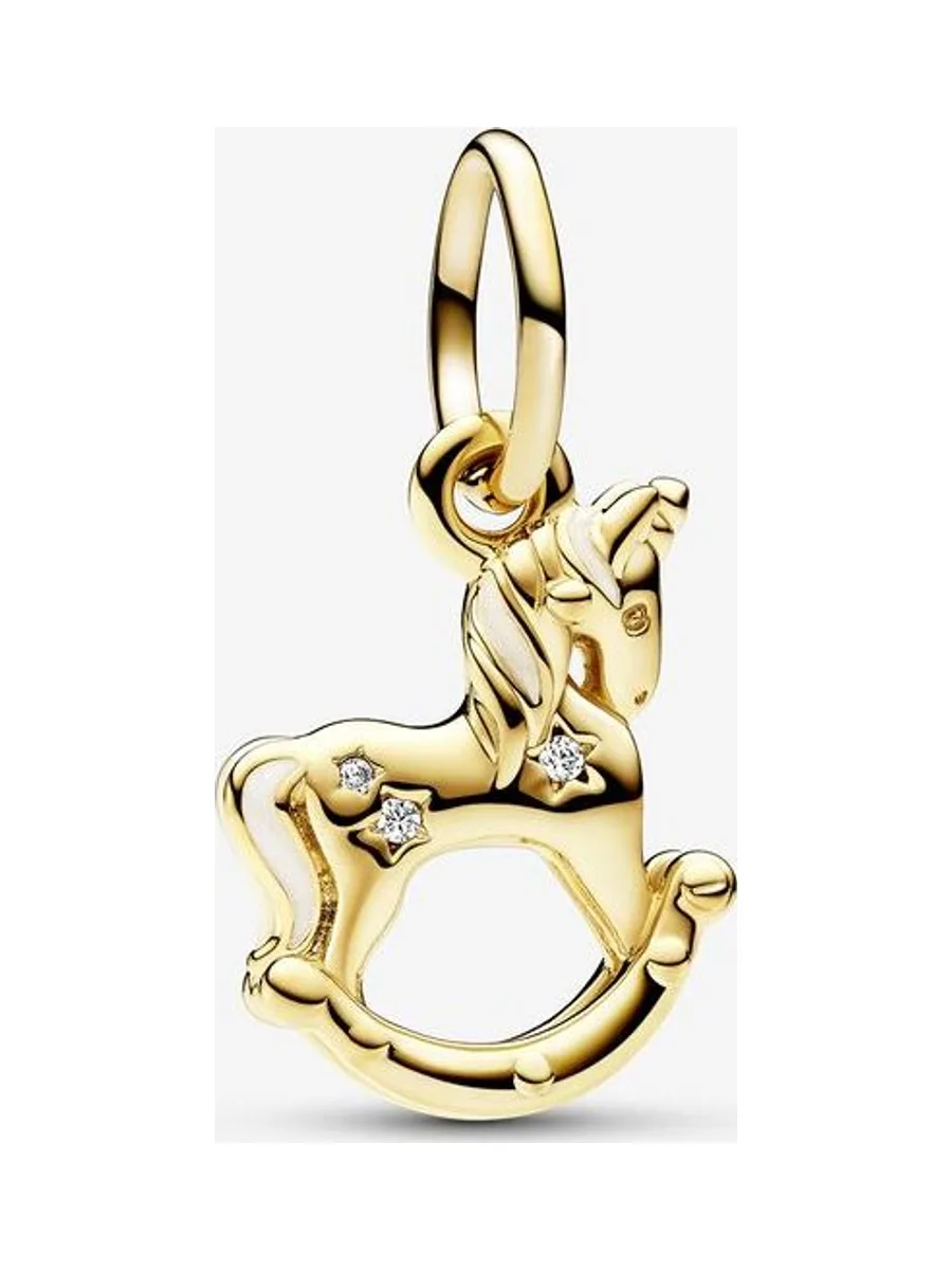 Pandora - Charm Émaillé en plaqué or 14 carats blanc 1