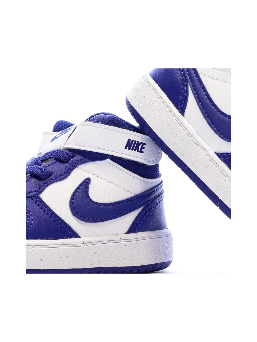 Baskets Blanc/Bleu Garçon Nike Court Borough 8