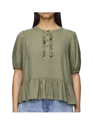 Blouse Kaki Femme Pieces Pia 2/4 1