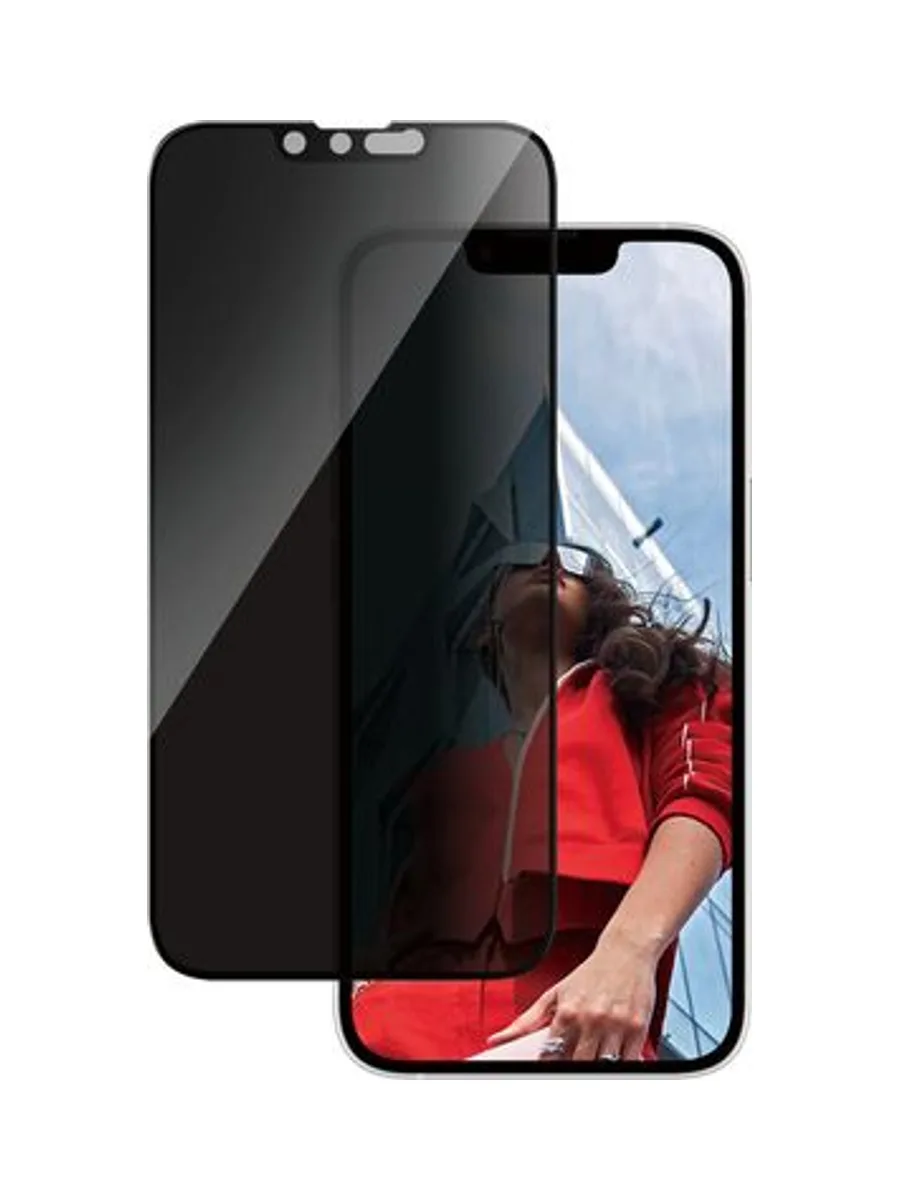 PanzerGlass ® 2-Way Privacy Screen Protector iPhone 17e | 16e | 14 | 13 | 13 Pro | Ultra-Wide Fit 1