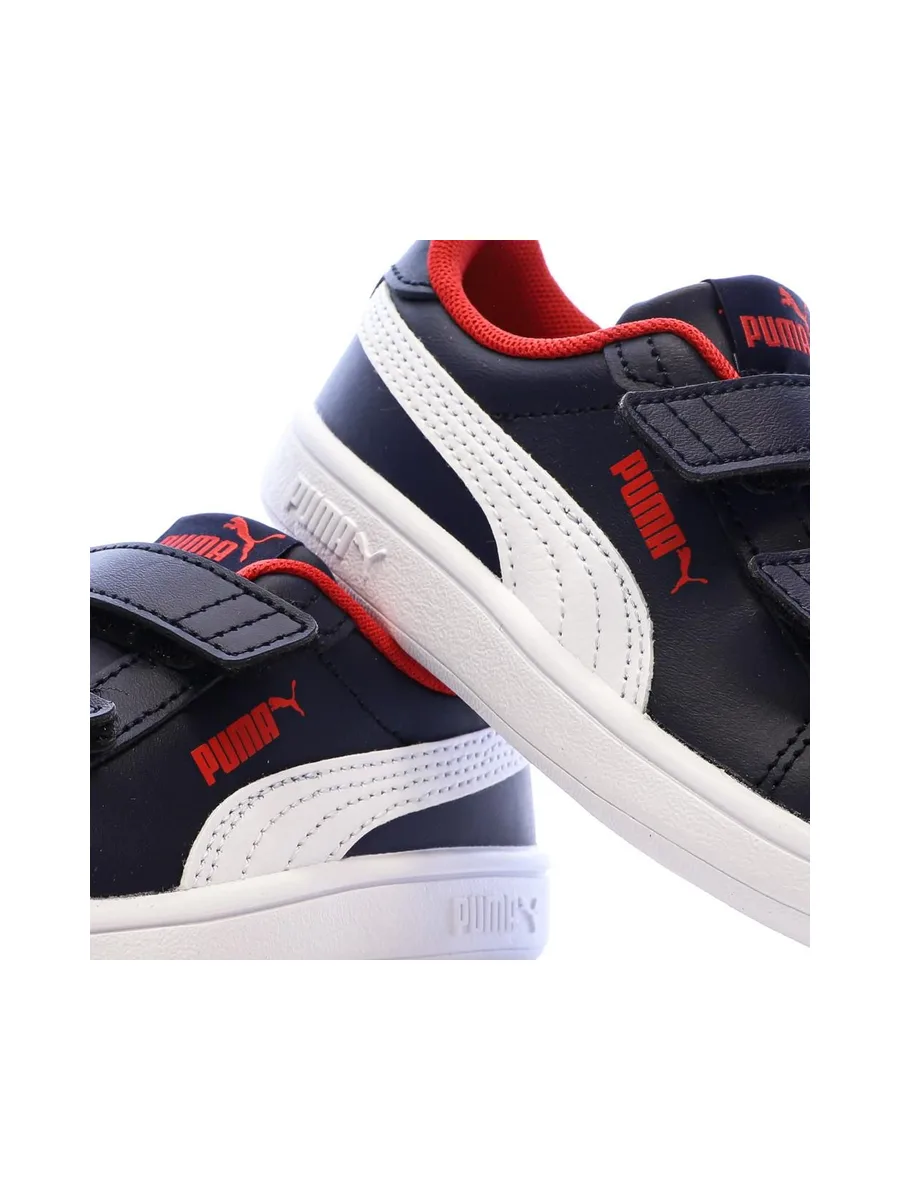 Baskets Marine/Rouge Garçon Puma Smash 3.0 8