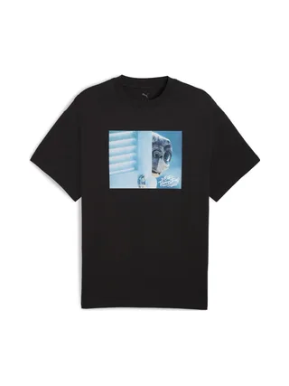 T-Shirt Noir/Bleu Homme Puma Hoops 1