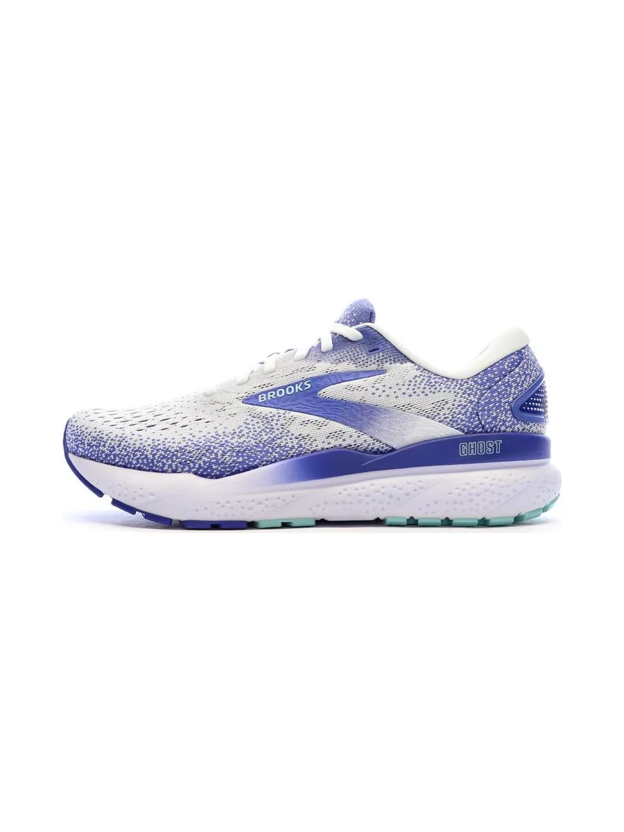 Chaussures de Running Blanc/Bleu Femme Brooks Ghost 16 2