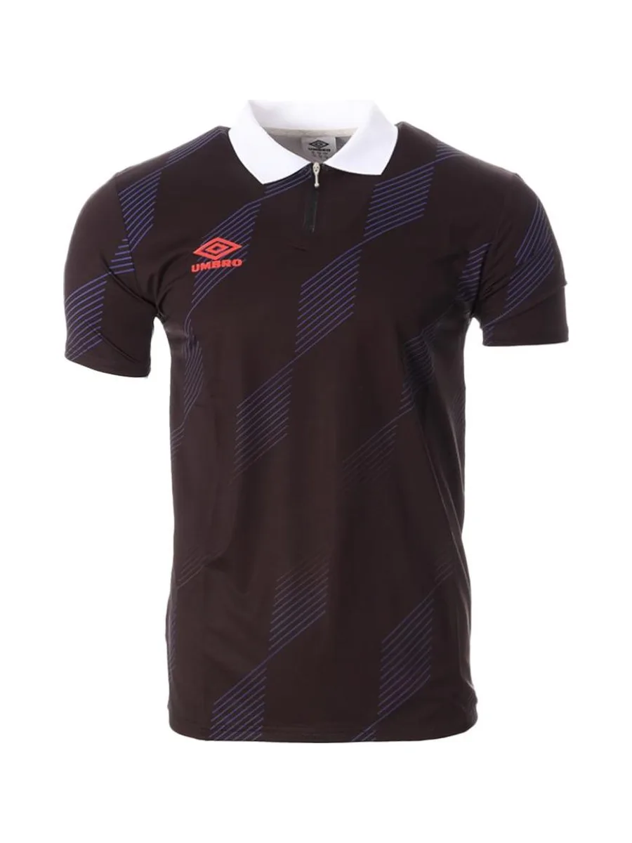 Polo Noir/Bleu Homme Umbro King 22e 2