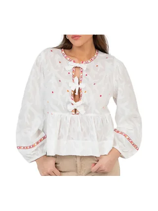Blouse Blanche Femme Beige An'ge Anna 1