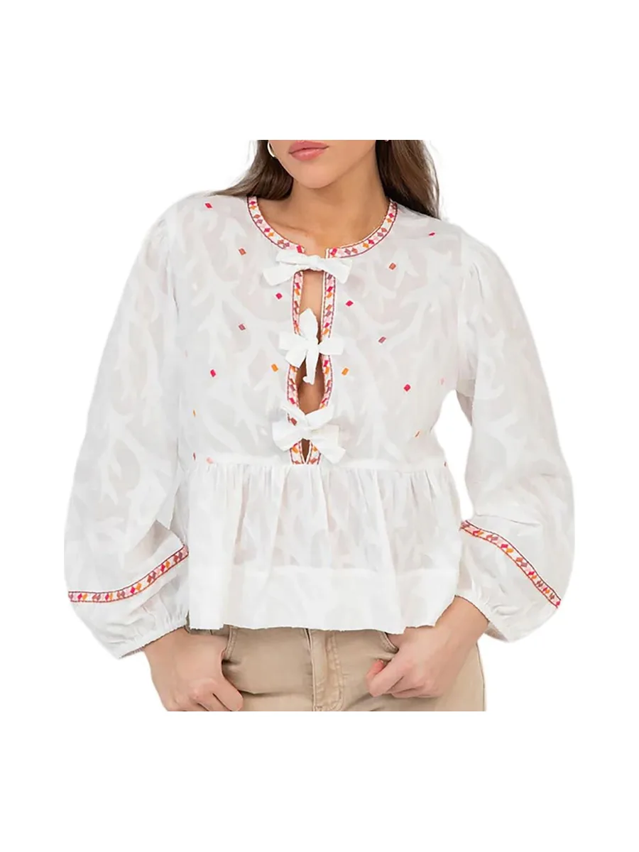 Blouse Blanche Femme Beige An'ge Anna 2