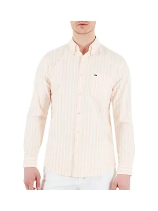 Chemise Orange/Beige Homme Tommy Hilfiger Tjm Reg Stripe 1