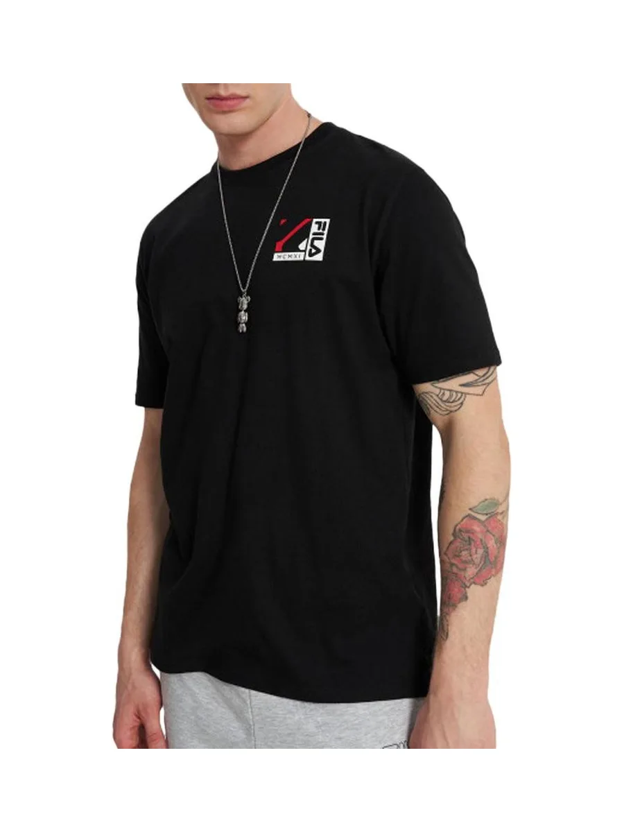 T-shirt Noir Homme Fila Graphic 2