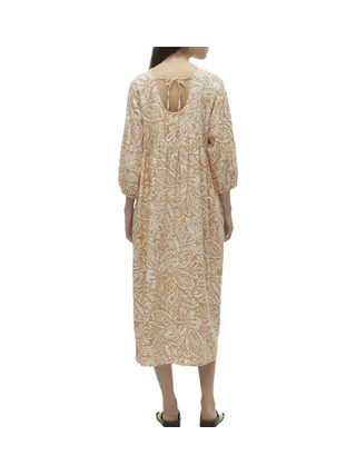 Robe Orange/Ecru Femme Vero Moda Nethe 2