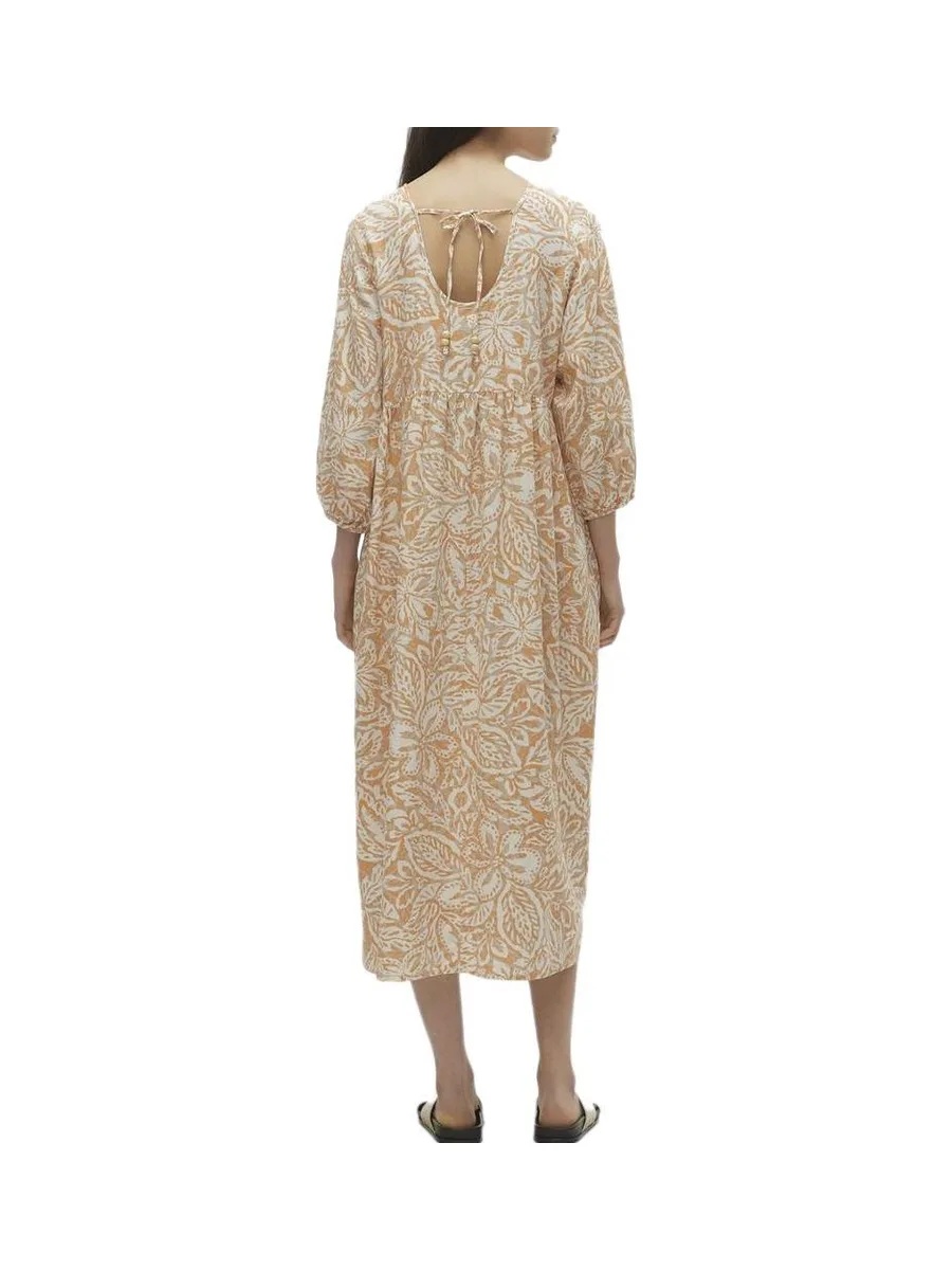 Robe Orange/Ecru Femme Vero Moda Nethe 3