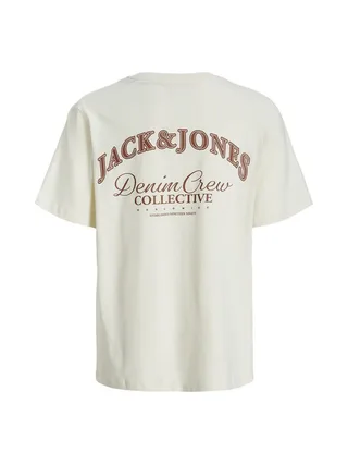 T-Shirt Écru Garçon Jack & Jones brandes Back 2