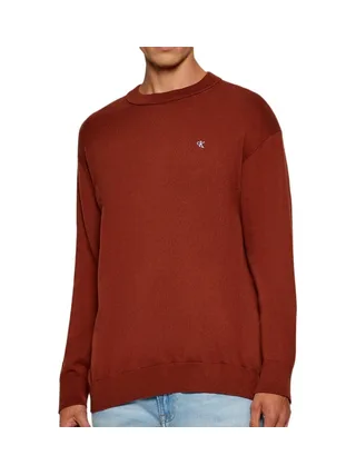 Sweat Rouge Homme Calvin Klein Jeans Eu Ls Cotton Relaxed 1