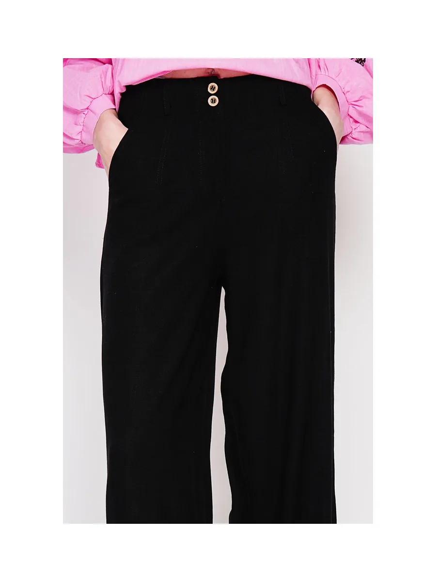 Pantalon ample Taille élastique à l'arrière avec poche plaquée 14
