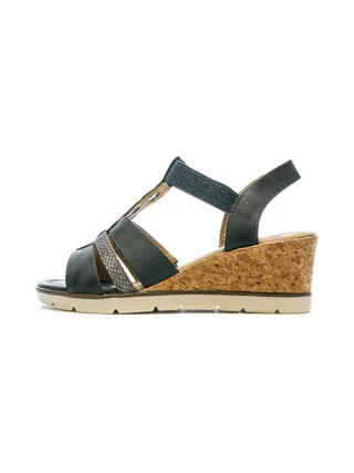 Sandales compensées Bleu Femme Relife Jinkat 1