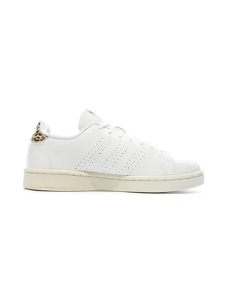 Baskets Blanches/Léopard Femme Adidas Advantage 2