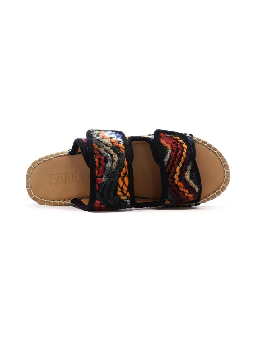 Sandales Noires/Oranges Femme Pare Gabia Batista 5