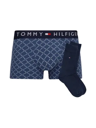 Coffret Boxer + Chaussettes Bleu Homme Tommy Hilfiger Trunk 1