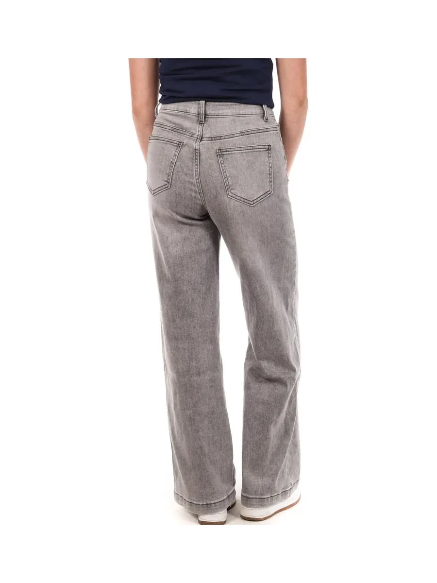 Jean Droit Gris Clair Femme Monday Premium 1877X 3