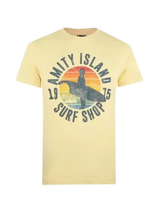 T-Shirt Jaune Homme Jaws Amity Surf Shop 2
