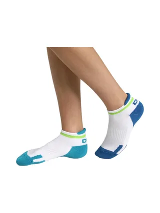 x2 Paires de Chaussettes Blanc/Bleu Garçon Dim D0B47 2