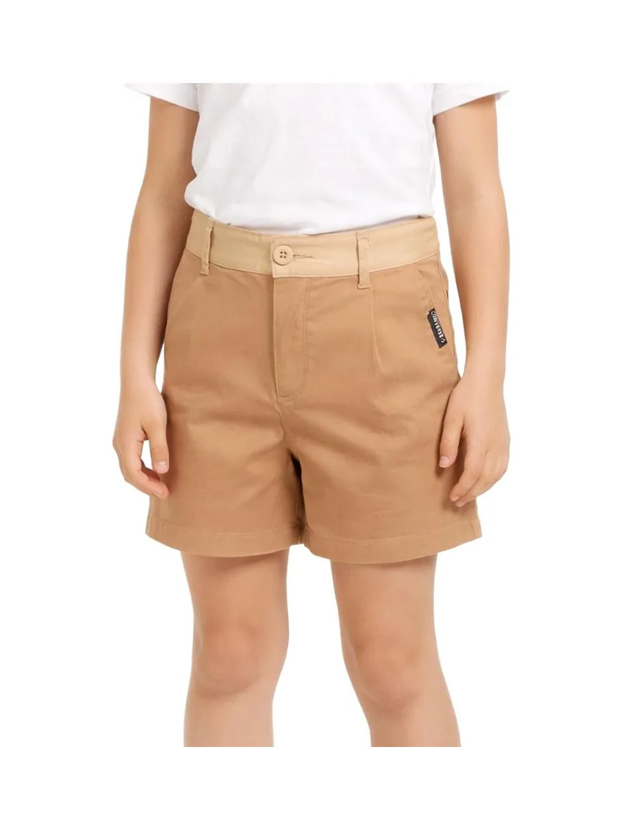 Short Marron Fille Converse Blocked 2
