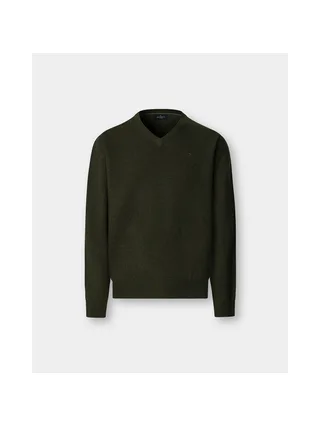 Pull HACKETT en laine d'agneau à col en V 4