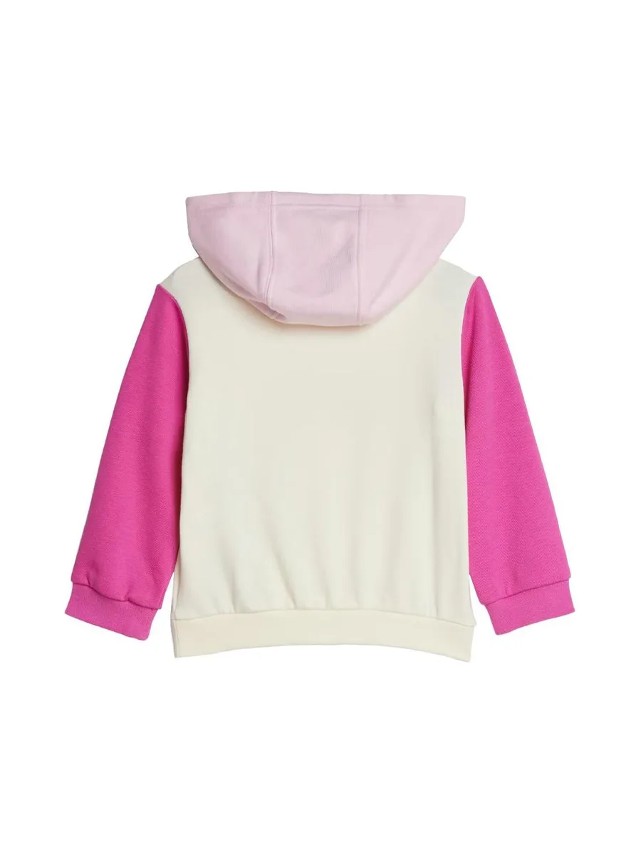 Survêtement Rose/Écru Fille Adidas Essentials Colorblock 3
