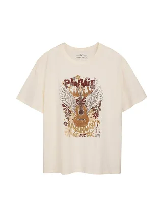 T-shirt Blanc Femme Teddy Smith Harmony 1
