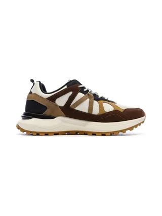Baskets Beige/Bordeaux/Moutarde Homme Schott Heck 2
