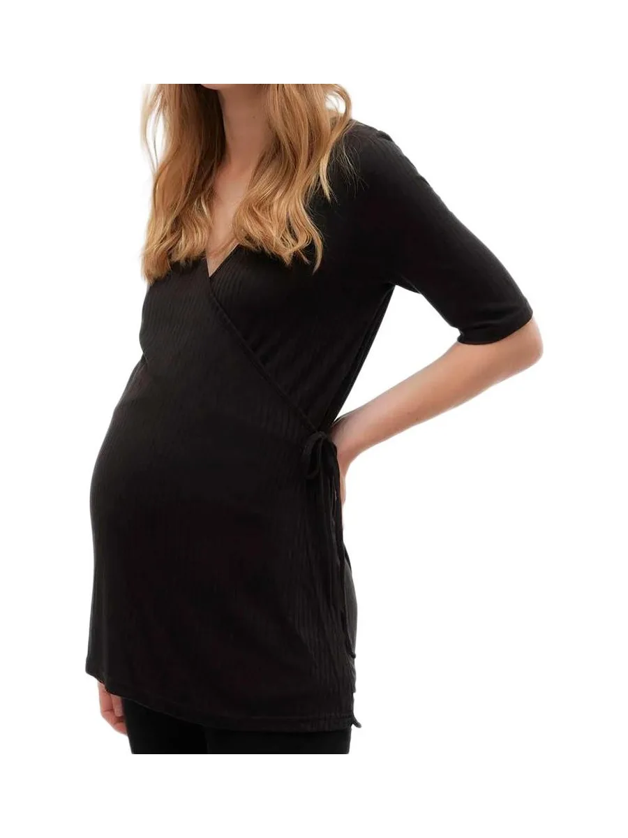 Blouse Noire Femme Mamalicious Trinity 2