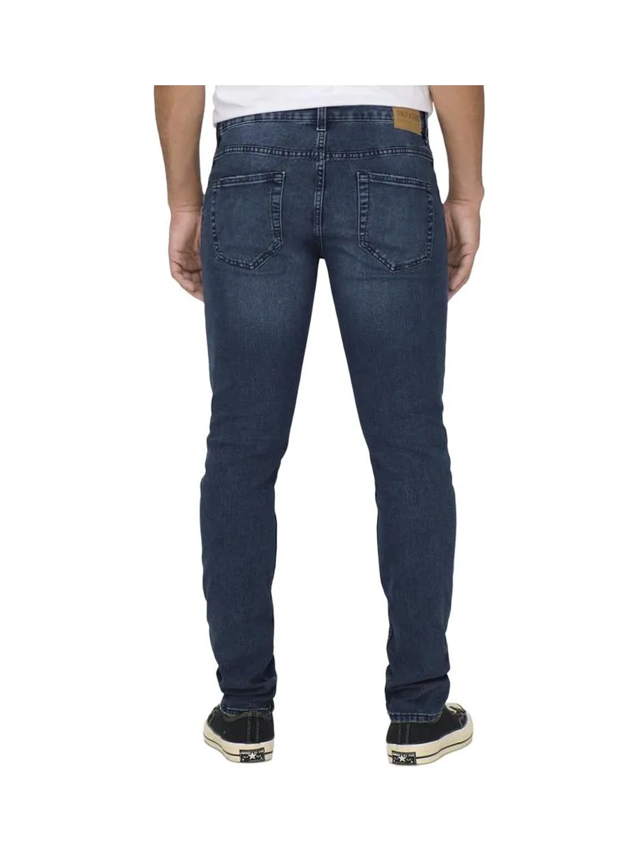Jean Regular Bleu Foncé Délavé Homme Only & Sons Weft 3