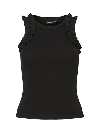 Débardeur Noir Femme Pieces Tubana 1