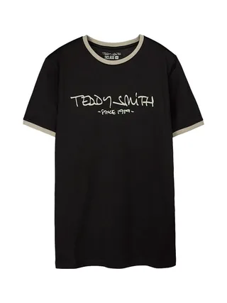 T-Shirt Noir Homme Teddy Smith Ticlas 1
