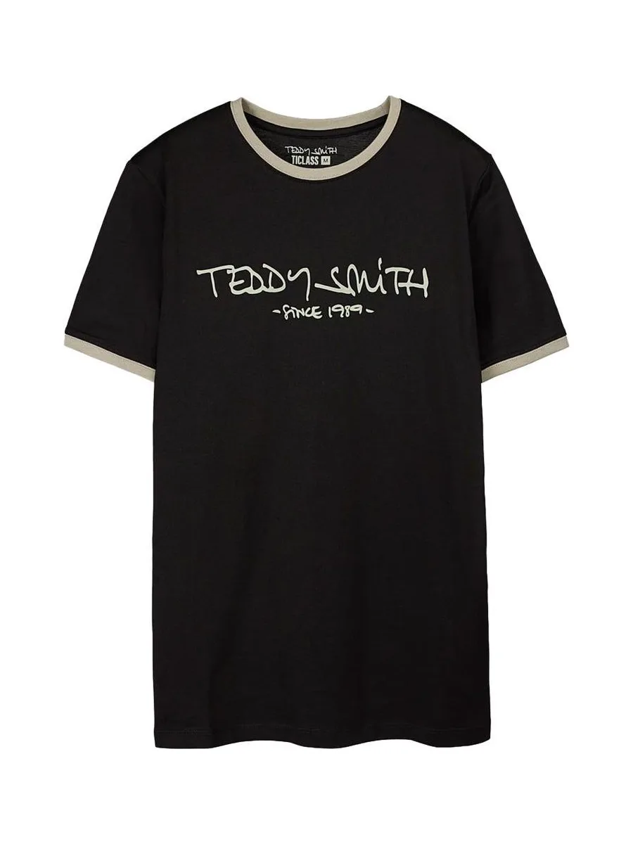 T-Shirt Noir Homme Teddy Smith Ticlas 2