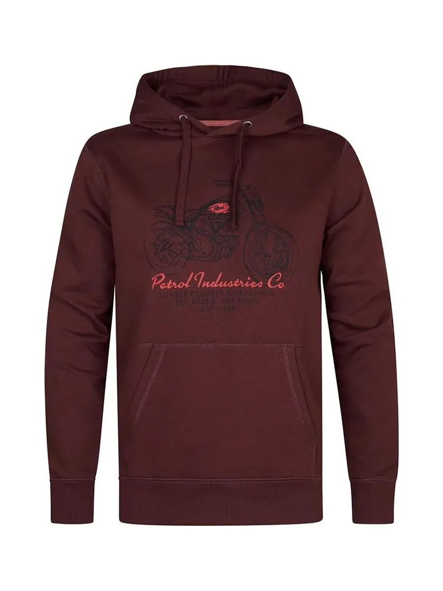 Sweat à Capuche Bordeaux Homme Petrol Industries Print 2