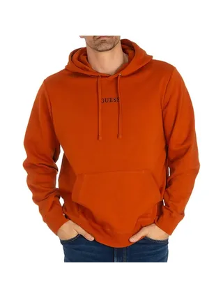 Sweat à Capuche Orange Homme Guess Roy 1