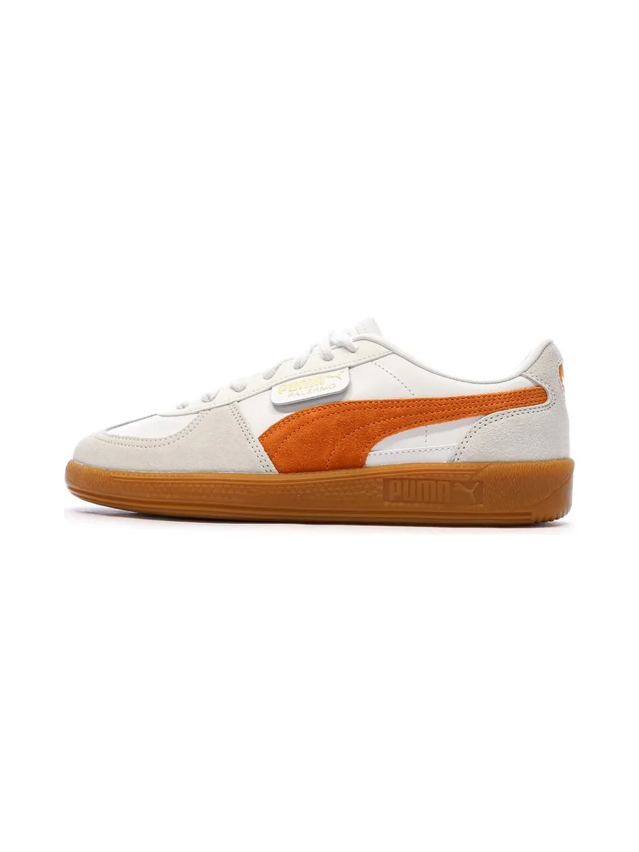 Baskets Blanc/Orange Mixte Puma Palermo 2
