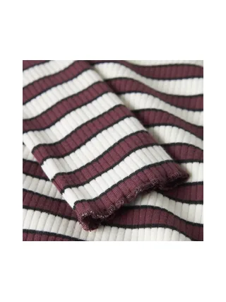 T-Shirt Bordeaux/Blanc Fille Name i Tala 3