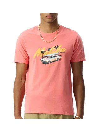T-Shirt Rose Homme Teddy Smith Malibu 1