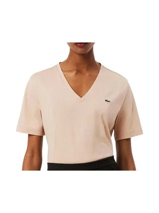 T-shirt Beige Femme Lacoste Relaxed 1