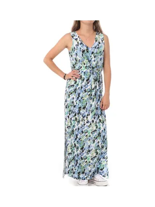 Robe Longue Blanche/Bleu Femme Vero Moda 10286770 1
