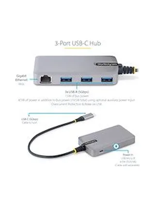 3-Port USB-C Hub w/GbE Ethernet Adapter 7
