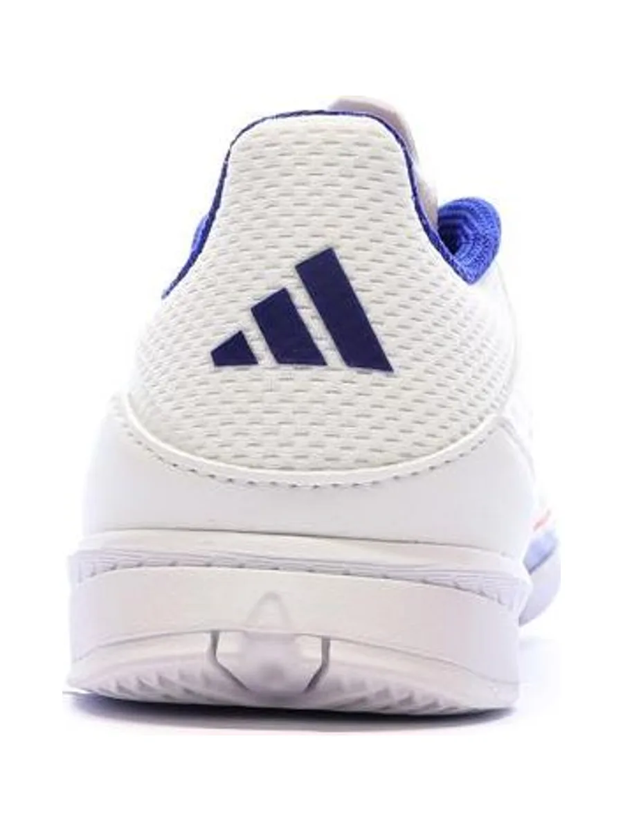 Chaussures de futsal Blanches/Bleu Garçon Adidas F50 League 4