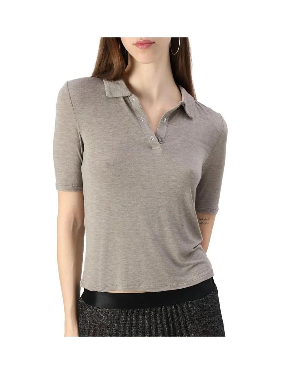 Polo Gris Femme JDY Sanni 2/4 2