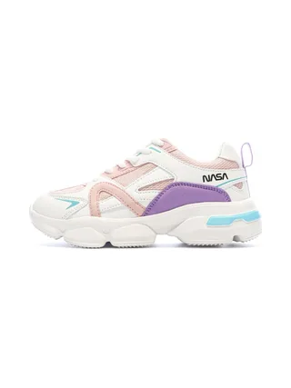 Baskets Blanc/Rose Femme/Fille Nasa Jabalem 1