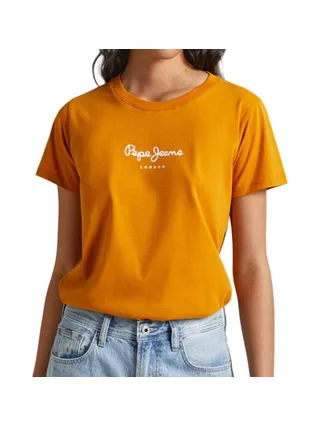 T-shirt Orange Femme Pepe jeans Wendys 1