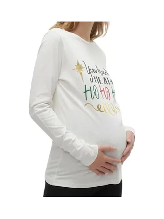 T-shirt Manches Longues Beige Femme Mamalicious Hoho 1