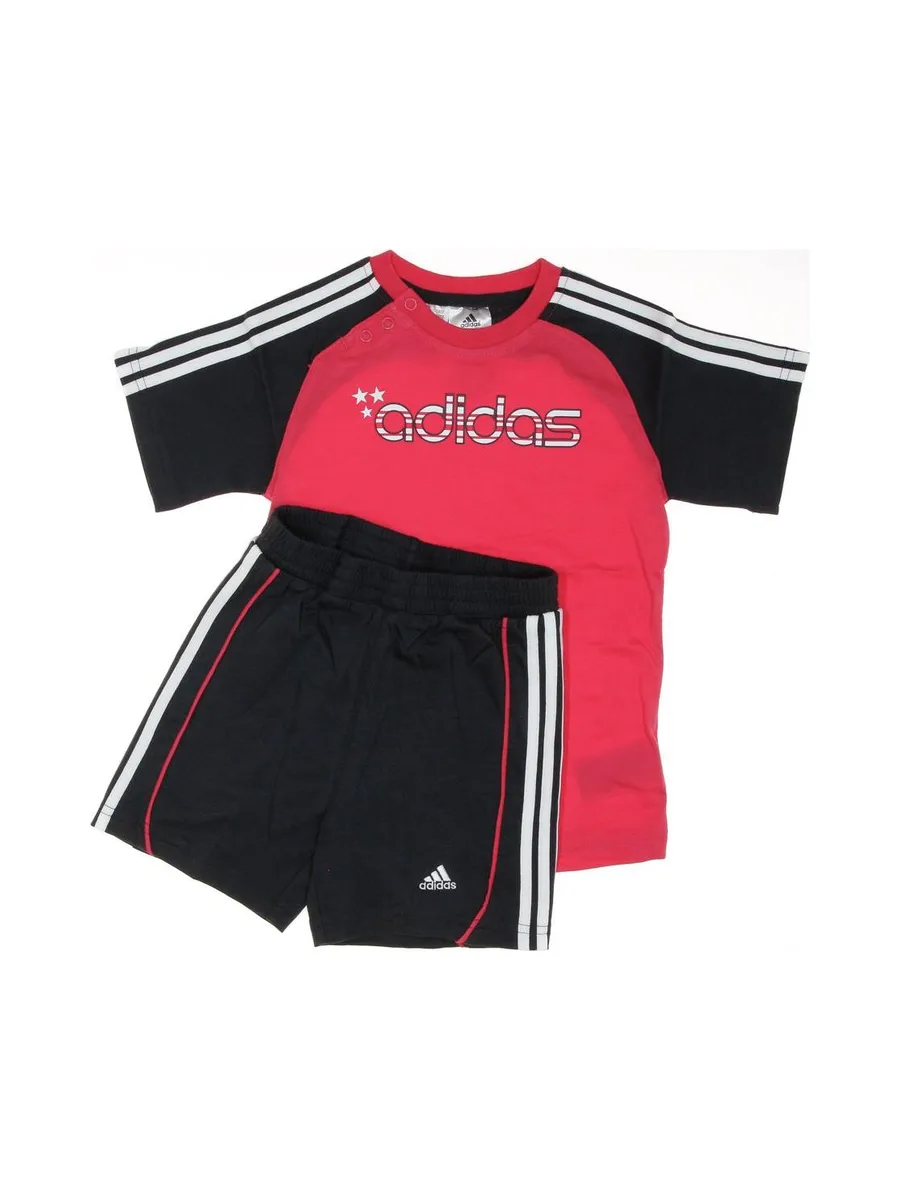 Ensemble Noir/Rose Fille Adidas Baby Pckge 2